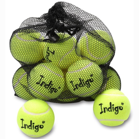 Купить Мяч для большого тенниса Indigo (12 шт в сетке) начальный уровень в Горнозаводске 